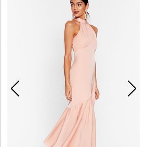 Satin Maxi Dress | Blush